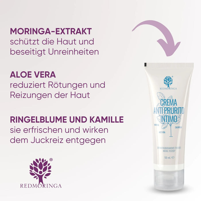 JUCKREIZCREME INTIM ALOE MORINGA UND CALENDULA