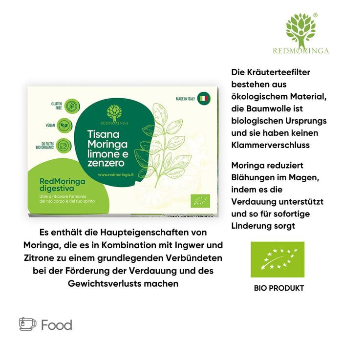 Moringa Ingwer Zitrone Verdauungs Krautertee