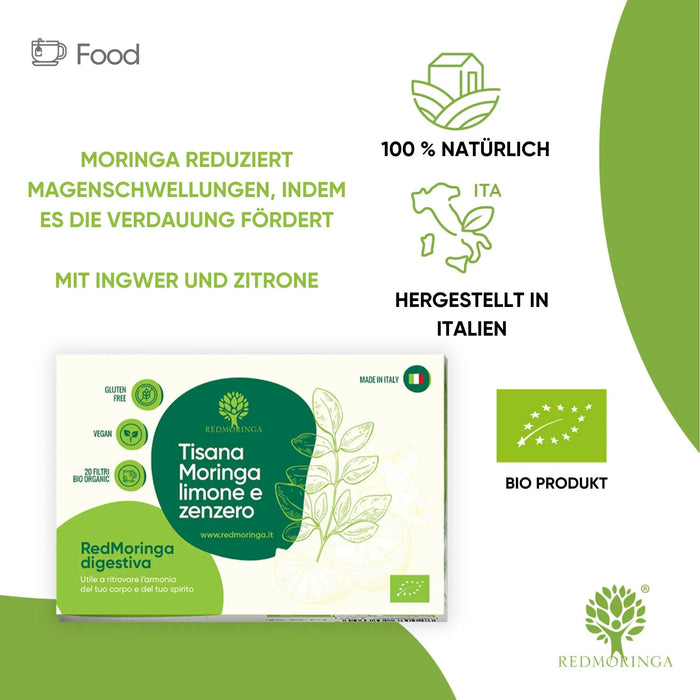 Moringa Ingwer Zitrone Verdauungs Krautertee