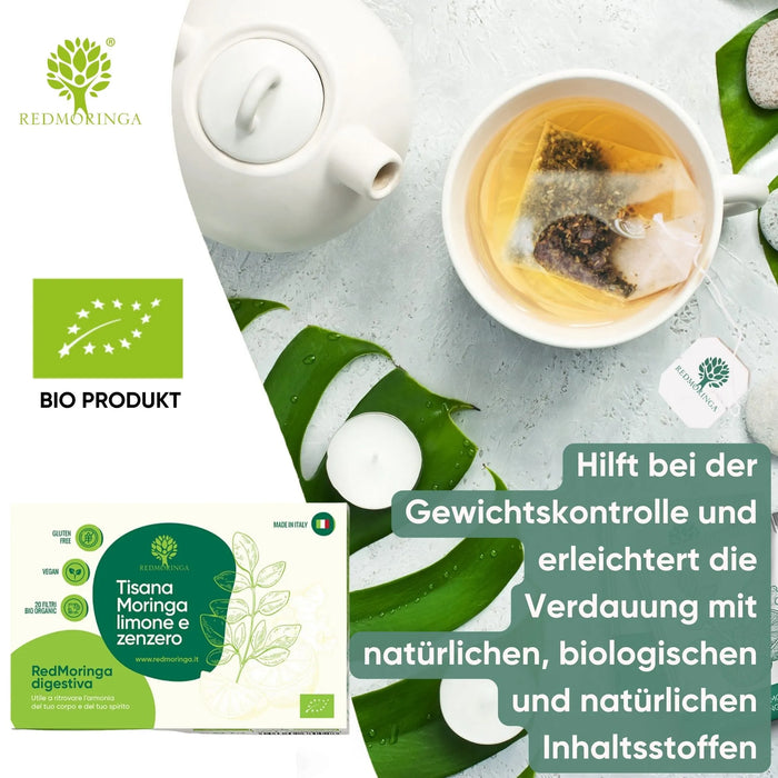 Moringa Ingwer Zitrone Verdauungs Krautertee