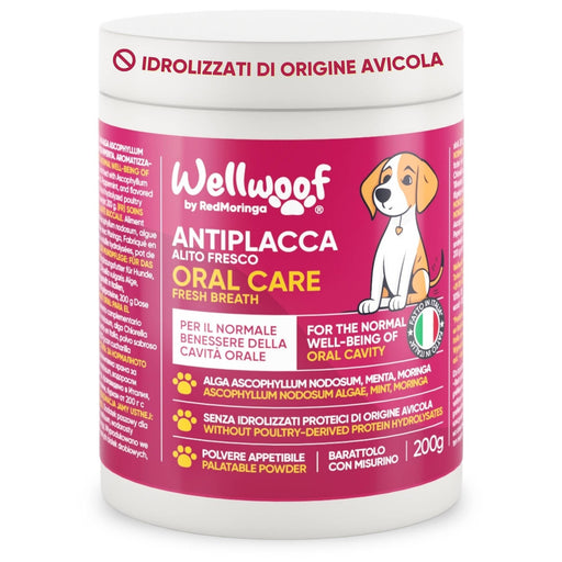 ORAL CARE WellWoof - Integratore naturale antitartaro per cani con Alga Ascophyllum Nodosum e Propoli