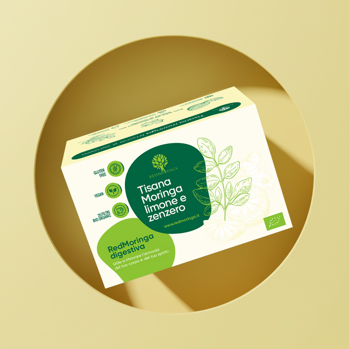 Thé digestif au moringa, gingembre et citron