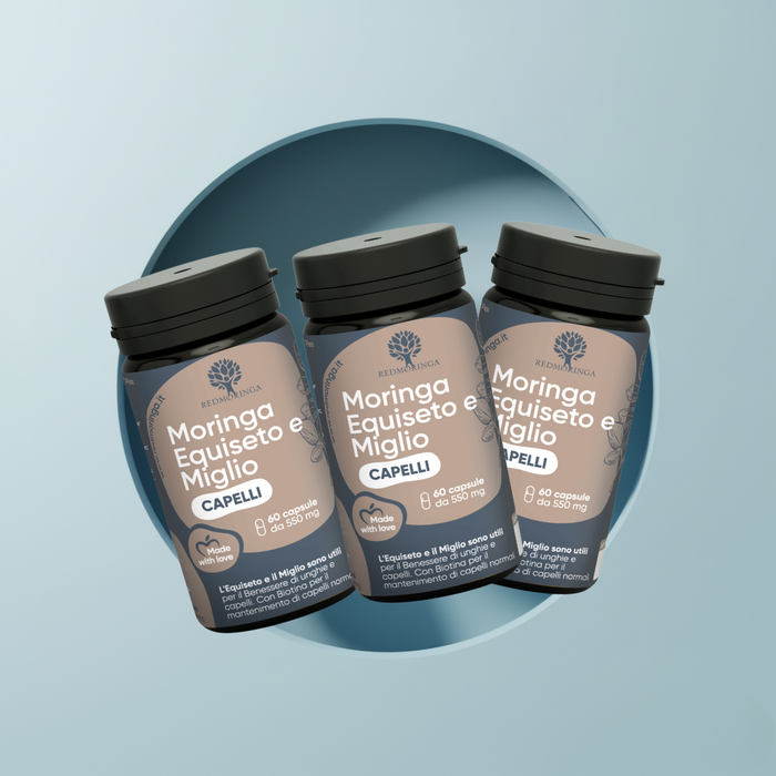 Compléments capillaires : prêle, millet, cystine, méthionine et moringa