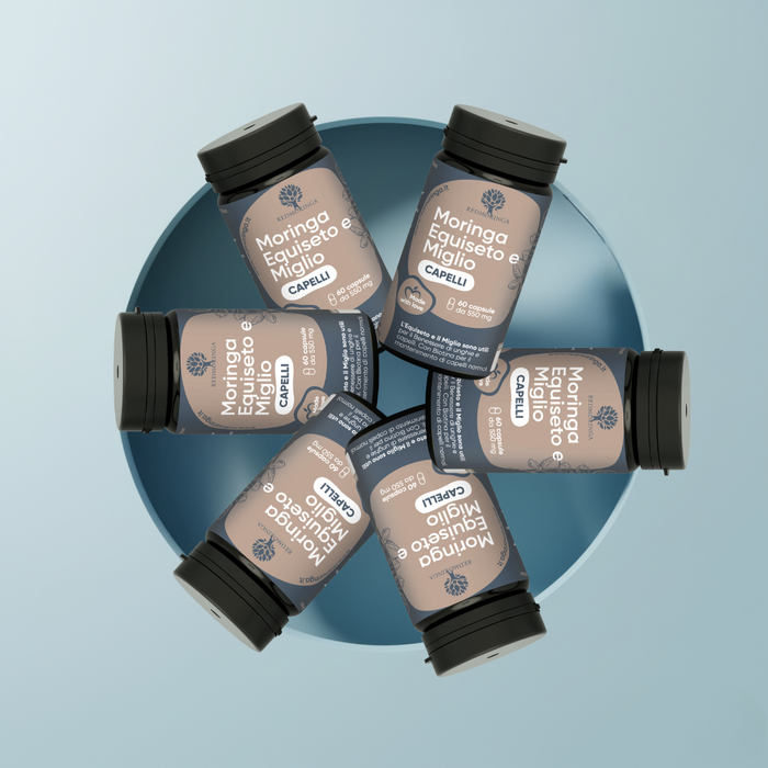 Compléments capillaires : prêle, millet, cystine, méthionine et moringa