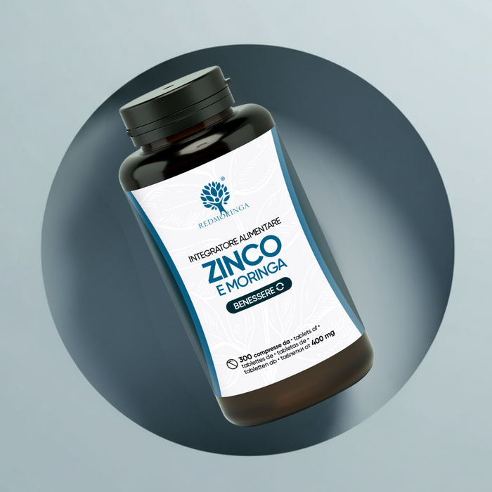 Compléments alimentaires Zinc et Moringa Bio - Utiles contre l'acné, pour renforcer les ongles et les os