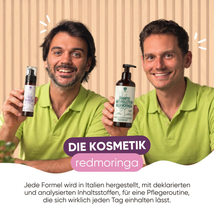 La cosmétique RedMoringa : fabriquée en Italie avec des ingrédients déclarés et analysés