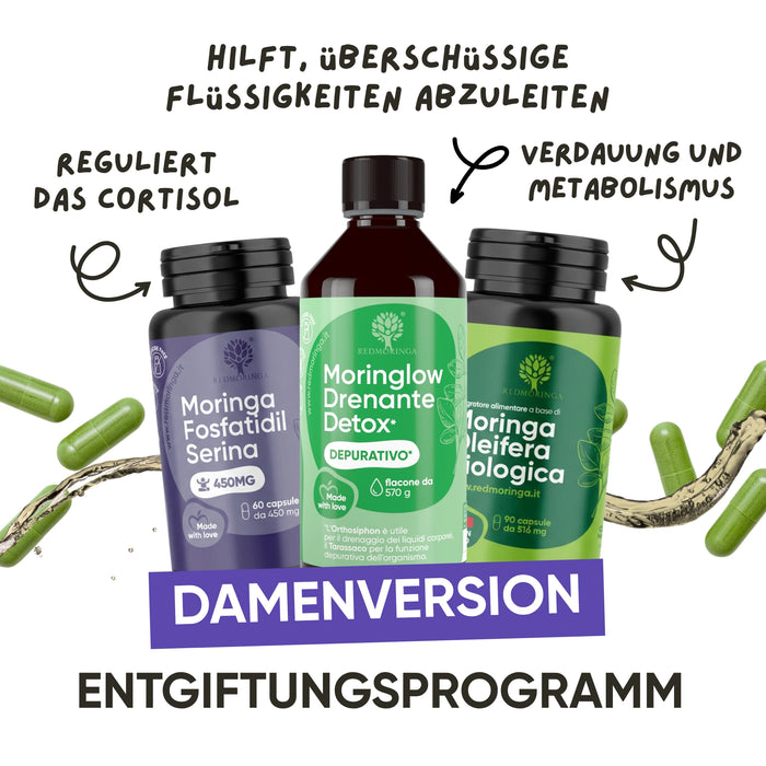Kit Été Anti-Cortisol | Moringa Bio + Phosphatidylsérine + Benessere Mentale | Stress · Énergie · Équilibre