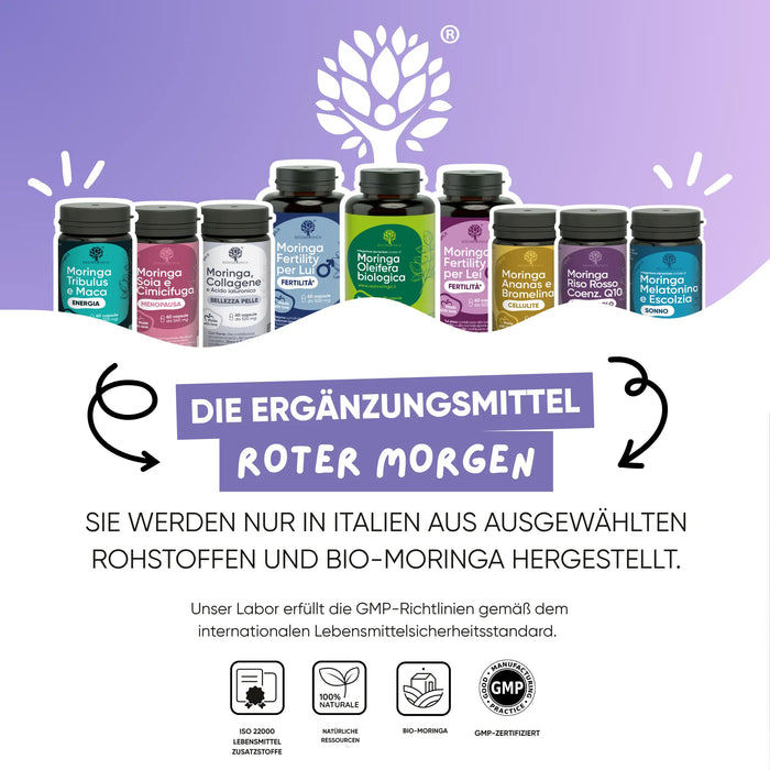 Kit Été Anti-Cortisol | Moringa Bio + Phosphatidylsérine + Benessere Mentale | Stress · Énergie · Équilibre