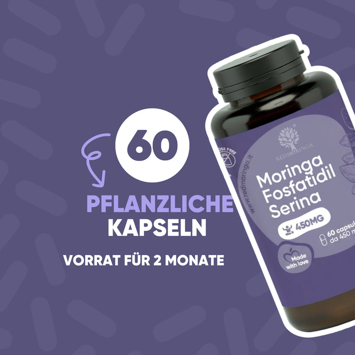 Phosphatidylsérine 450 mg + Moringa | Cortisol, stress