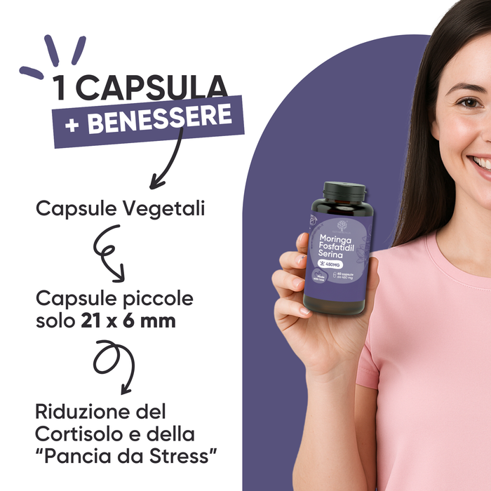Phosphatidylsérine 450 mg + Moringa | Cortisol, stress