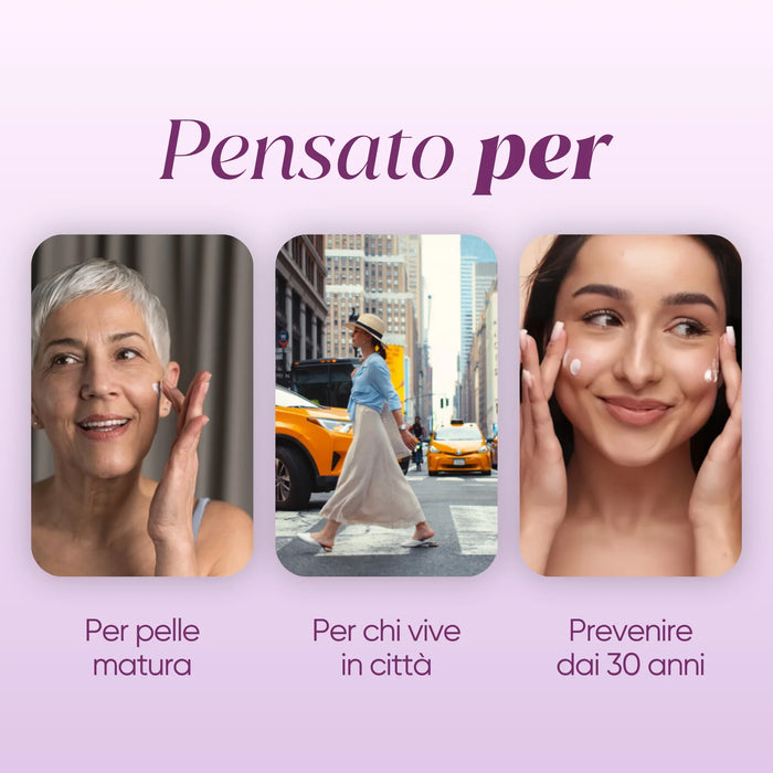 Pour la peau mature, la vie en ville et la prévention dès 30 ans