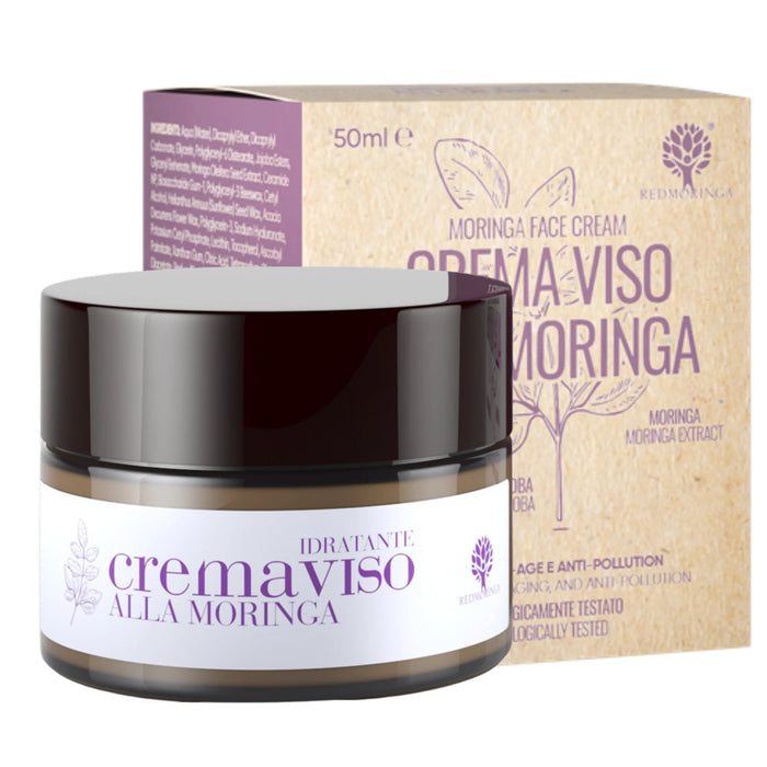 Crème visage anti-âge au Moringa avec son étui