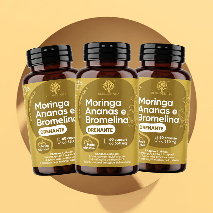Complément Anti-Cellulite avec Bromélaïne, Ananas et Moringa