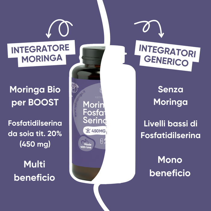 Phosphatidylsérine 450 mg + Moringa | Cortisol, stress