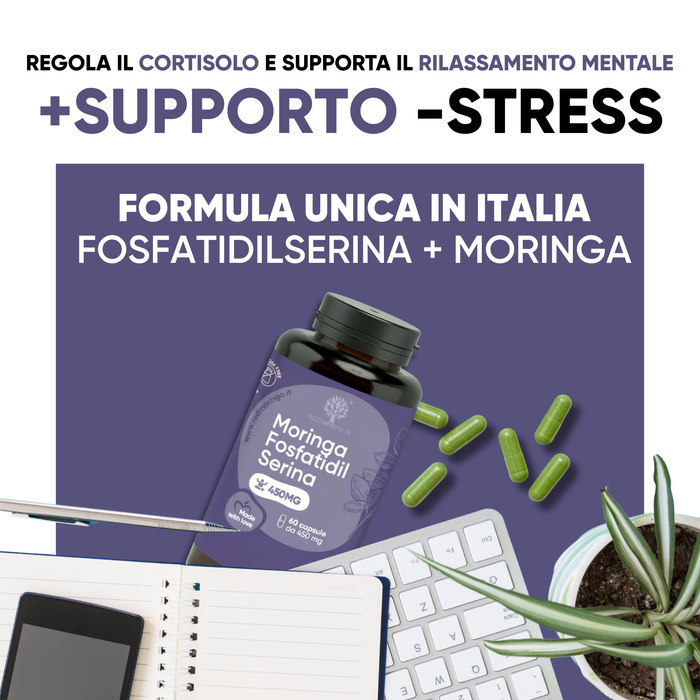 Phosphatidylsérine 450 mg + Moringa | Cortisol, stress