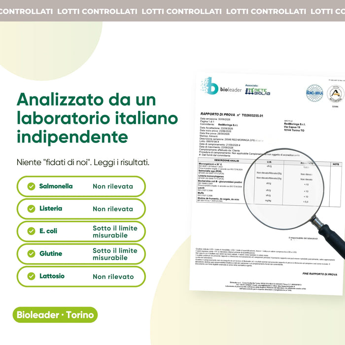 Analyse de laboratoire indépendante : salmonelles, listeria, gluten, lactose