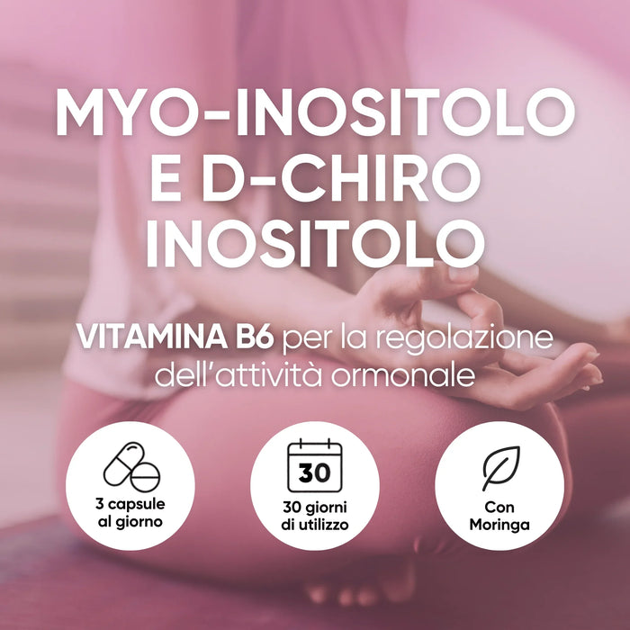 Myo-inositol et D-chiro-inositol, vitamine B6 pour la régulation de l'activité hormonale