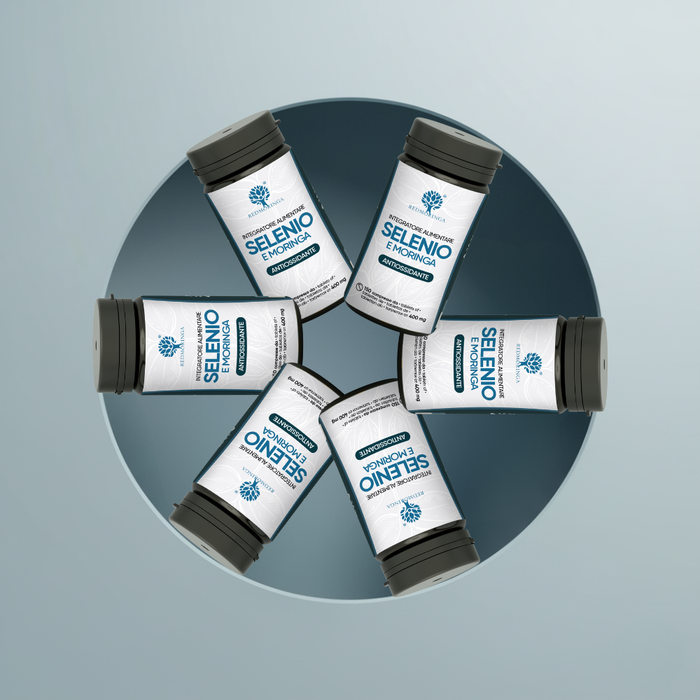 Integratore Selenio naturale RedMoringa, antiossidante che aiuta a proteggere le cellule dallo stress ossidativo.