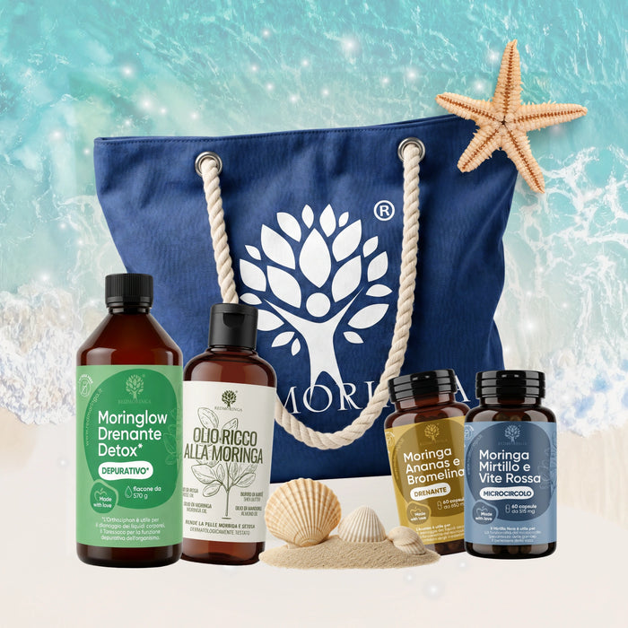 Kit Anti-Cellulite Ete | Complement + Microcirculation + Huile Corps + Moringlow + Sac