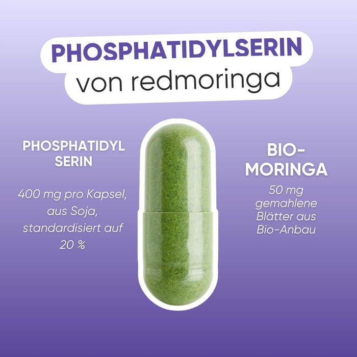 Gélule avec 400 mg de phosphatidylsérine de soja et 50 mg de Moringa bio