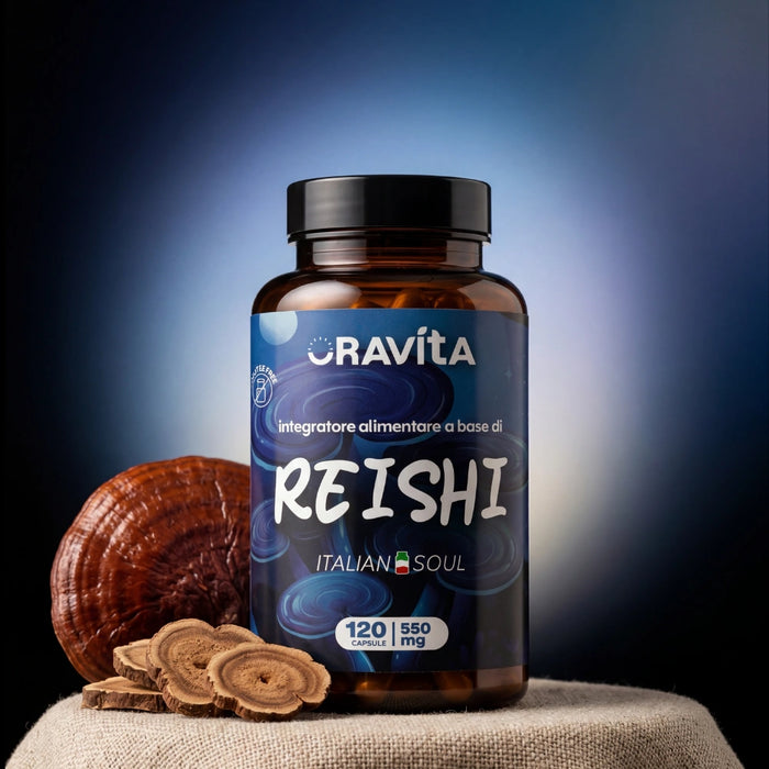 Reishi capsule ORAVità 120 da 550mg – estratto 30% Polisaccaridi con fungo della longevità naturale