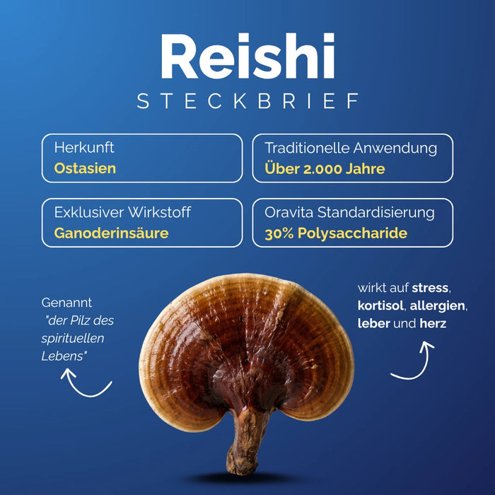 Reishi – der "Pilz des spirituellen Lebens" aus Ostasien: Ganodersäure, 30% Polysaccharide, 2000 Jahre Tradition