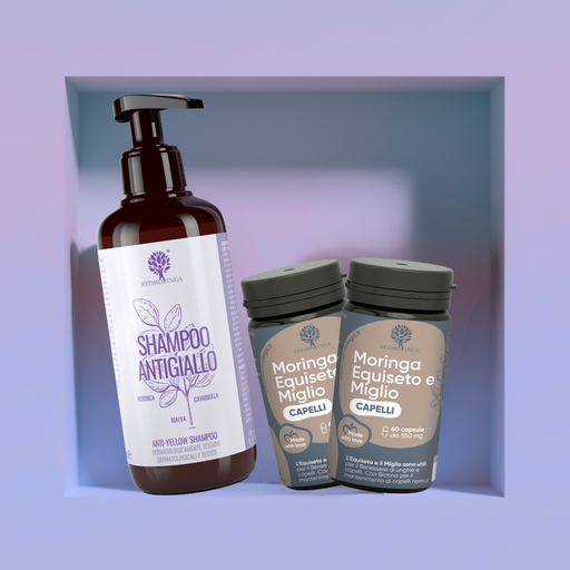 Trattamento anticaduta capelli uomo RedMoringa con ingredienti naturali per capelli più forti e sani
